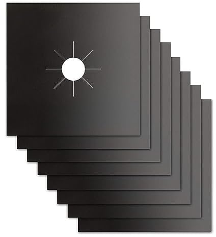 iFutniew 15 Stück Gasherd-Schutzfolie, Sauberlaufmatte, für Gasherd, Schwarz