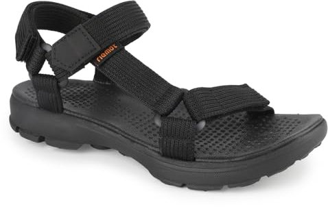 riemot Damen Herren Sommer Outdoor Sandalen Bequeme Athletic Frauen Schuhe Trekkingsandalen Outdoorsandalen, Schwarz, 37 EU