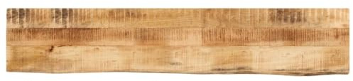 vidaXL Tischplatte, Holzplatte für Tisch Esstisch Couchtisch, Massivholzplatte Baumkante, Ersatztischplatte, 180x40x2,5cm Massivholz Raues Mangoholz