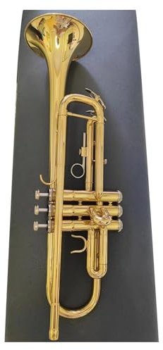 B-Trompete Instrument Messing Vergoldete Muschel Tasten Profi-Trompete Profi-Dreitonhorn