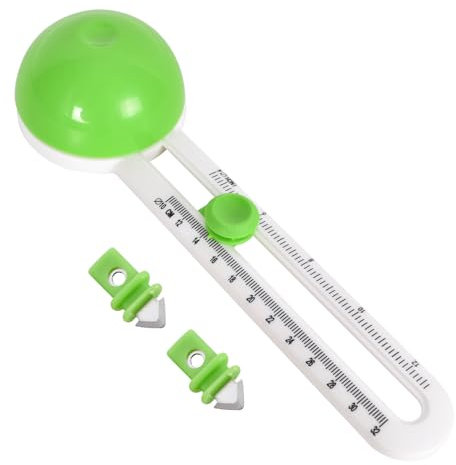 Taglierina Circolare Rotante Regolabile, Cutter Circular Paper Trimmer con 2 Lame, Taglieria Circolare per Carta per Tagliare Cerchi da 4-12 Pollici, per Arte DIY, Creazione di Biglietti (Verde)