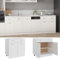 Somanki Armario Inferior de Cocina, Muebles De Cocina, Mueble Bajo Cocina, Cocinas Completas, Mueble Fregadero, Auxiliar Bajo Fregadero, Madera Blanco 80x46x81,5 cm