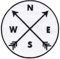 Symbol Sky Direction Compass Patch Iron On Sew On Patch Iron On Patch For Clothes Embroidered Iron-On Patch Applique Patch Size 3 x 3
