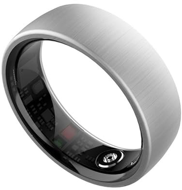PYRIOLHI-Smart Ring-Sleep Ring-Heart Rate Monitor-Sleep Monitor-Health Monitor(Silver 8)