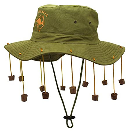 Australischer Hut mit Kork, Kostümparty-Hüte für Erwachsene, Aussie-Krokodil-Jäger-Hut für den Australischen Tag, Kostümhut-Partyzubehör-Set (C)