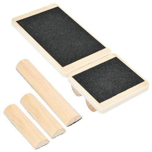 Tabla de Equilibrio de Una Sola Piernas, Antideslizante Fortalecedor de Pies de Madera prevenir el dolor articular, Balance board Para estiramientos de tobillo y ejercicios de estabilidad
