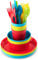 LATERN 24Pcs Reusable Plastic Dinnerware Set, 4 x Unbreakable Kids Dinner Plates & Salad Bowls, 4 x 240ml Cups, 4 x Reusable Knife & Fork & Spoon - for Cereal Soup Snack Fruit Salad (4 Colors)