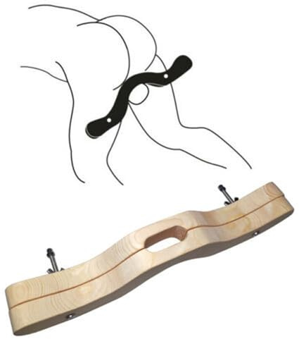 Youxclian Holz Hodensack Clip Bondage Bdsm Bondage Hodensack Hoden CBT Erotic sm Folter Extrem Doppel Penispresse Hodenpresse Keuschheit Käfig Sex Toys FüR MäNner(Holzfarbe)