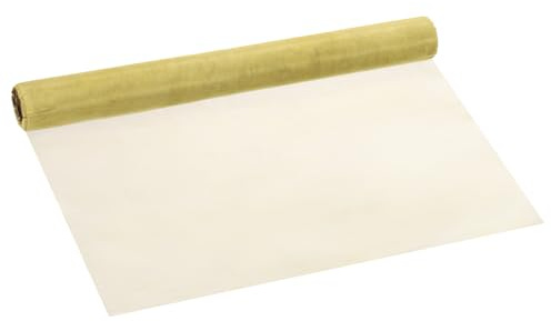 PATIKIL Malla de Alambre Tejida de Latón en Rollo 100cm x 30cm, 150 Malla Filtro Metal Grueso Compacto Malla de Gasa para Seguridad de Ventanas Cubierta de Ventilación, Valla Amarilla