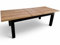 VALLH Esstisch 100x200 ausziehbar bis 300 cm – Tisch mit Dekor in Eiche und Beinen aus Buche massiv – Ausziehtisch schwarz für Esszimmer Küche – Landhausstil Industrial Esszimmertische