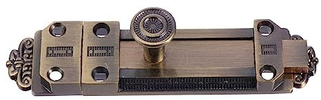 HOMSFOU Serrure de Porte Coulissante Rétro Européen Verrou Glissière Targette Ancien Installation Facile pour Porte Protection Renforcée pour Maison