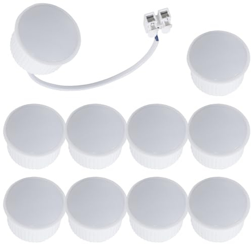 10 Stück LED Leuchtmittel 230V 7W Warmweiß 3000K | 608lm Lichtstrom | Step-Dimmbar ohne externen Dimmer | LED Modul mit Milchglas | Für Spots & Deckenleuchten | Kompakt, flackerfrei & sofort hell
