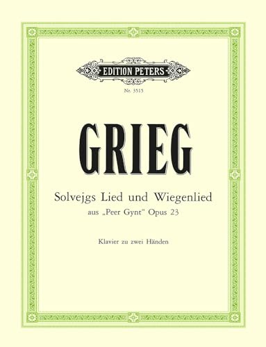 Grieg: Solveig's Song Op.55 No. 4 & Solveig's Cradle Song (Piano Solo) (EP3515)