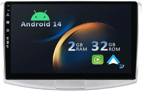 YUNTX Android 14 Autoradio für Passat B6/B7 Magotan/CC (2010-2015)-2 Din-[Integriertes Wireless CarPlay/Android Auto/GPS]-10.1 zoll IPS 2.5D Touch-Screen-DAB/Lenkradsteuerung/MirrorLink/kamera/4G/WiFi