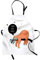 ABAKUHAUS Animal Delantal de Cocina, Shy Pereza Feliz De Dibujos Animados, Resiste Suciedad y Humedad para Uso en Exteriores, Multicolor