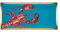 Gift Company Love Plates, Glasteller, L, Cote D'Azur, Hummer, türkis/rot, 10x0,8x21cm