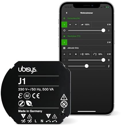 ubisys Zigbee Rollladensteuerung J1: Zigbee Funk-Jalousie-/Rollladenaktor zum Nachrüsten. Für eine intelligente Beschattung in Ihrem Smart Home.