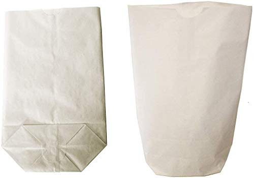 100 Sachet papier sac papier écorné blanc 180 x 285 mm avec fond hexagonal qui permet de tenir debout tout seul remplissage pratique sac pour produit vrac agrée alimentaire Recyclable