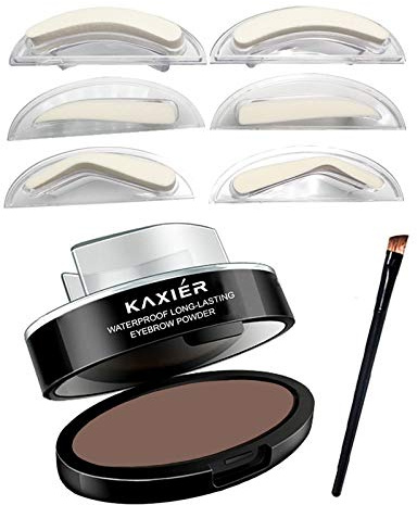 Moakxer Eyebrow Powder,Waterproof Eyebrow Stamp Powder Seal Perfect Nature Eye Brow Powder Tinting Coloring Kit Delicate Shape (301# Light Brown)