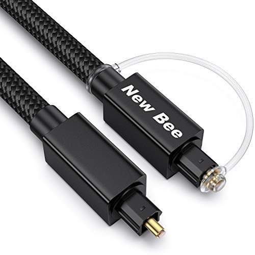 New bee Toslink - Cable de audio óptico óptico digital para barra de sonido LG/Samsung/Sony/Philips, sistema HiFi, sistema estéreo, cine en casa, sistemas de audio (1 m/3ft)