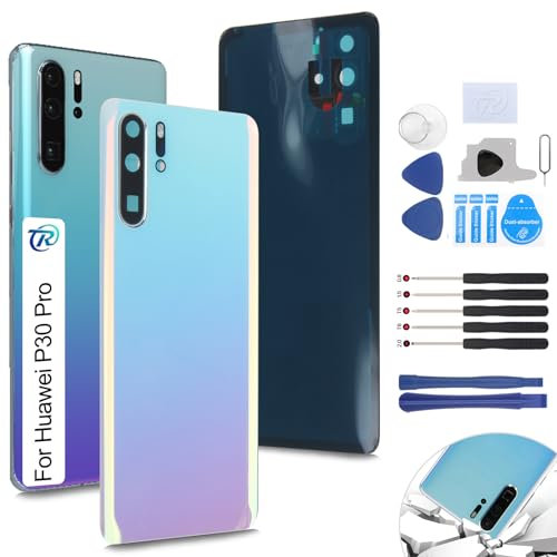 RongZy Akkudeckel Geeignet für Huawei P30 Pro Backcover Akkudeckel batterietür Gehäuse Rückseite mit Tool kit (Himmelblau)