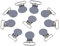10Pcs 25mm Strapazierfähiges Metall Runde Hosenträger Klammern Schnuller Riemenhalter Clip DIY Herstellung von Zubehör, 3 Farben(grau)