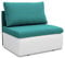 Bonni24, Toledo Lehnsessel, Sessel mit Schlaffunktion, Schlafsofa, Klappsofa, Schlafcouch, Bettsofa, vom Hersteller, Couch, Couchgarnitur, Sofagarnitur, Ideal für kleine Wohnungen (Türkis/Weiß)