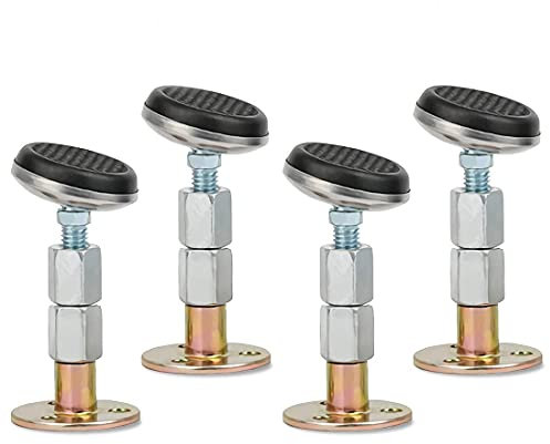 Tiardey 4 Stück Bettrahmen Anti-Shake-Werkzeug Nachttischstopper Einstellbarer Gewindefixierer Drehbarer Schwenkkopf für Heimbettm?Bel Schr?nke Wandhalterung (65-87mm)