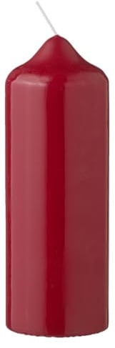 METRO Professional Stumpenkerze, Ø 220 x 78 mm, 1 Stück, Brenndauer: ca. 95 Stunden, 100% Paraffin, für Haushalt, Feiern und Gastronomie, bordeaux