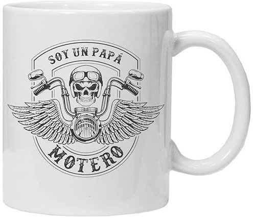 Taza Regalo para papá - regalo Día del Padre - Soy un Papa Motero - Para papás o para el abuelos moteros Paranoia Records