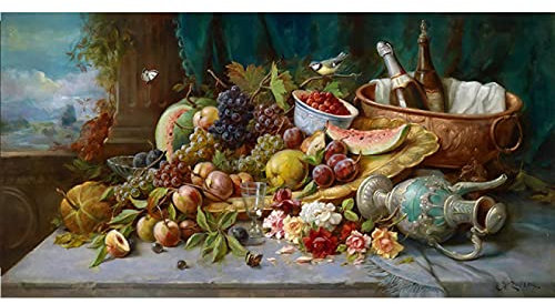 Stillleben-Leinwand-Kunstdrucke, Leinwand-Wand-Kunstdruck, Obst botanisch, Stillleben-Bilder Dekorationen für Wohnkultur-50 x 100 cm ohne Rahmen