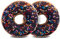 HYSEAS Rundes Dekokissen, 35,6 cm, Schokoladen-Donut, 3D-Digitaldruck, dekorativ, bequem, weich, lustig, in Lebensmittelform, leichtes Sitzkissen für Couch, Stuhl, Boden, Sofa, 2 Stück
