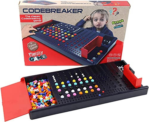 Code Breaker Spiel,Mastermind Brettspiel,Code Breaker,Lustige Strategie Brettspiele,Denkspiel,Logikspiel,Break The Hidden Code,Gehirn Puzzle Spiel Set Für Strategisches Denken Zu Entwickeln (Schwarz)