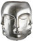 GILDE Vase Blumenvase aus Keramik - Gesichtsvase wasserdicht Europäische Herstellung - Farbe: antik Silber Höhe 23 cm
