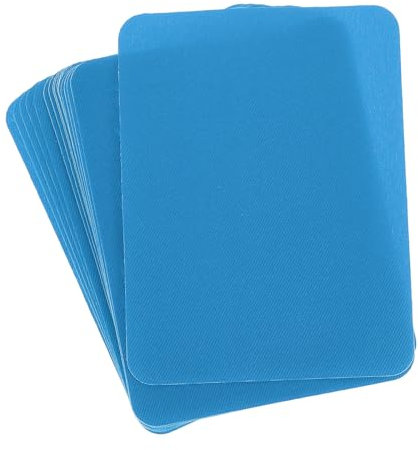 QUARKZMAN Parches para Ropa de Hierro para Reparación de Telas Parches de Reparación de Telas para Planchar 4.9x3.7 para Ropa, Pantalones, Bolsos Paquete de 18 (Azul Cielo)