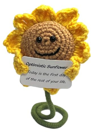 Sonwaha Positive Potato, Positive Kartoffel Pocket Hug Potato Kreative Aufmunterung Geschenke Früchte Strickpuppe Mutmacher Geschenk Emotional Support Gadgets Für Frauen(Sunflower)