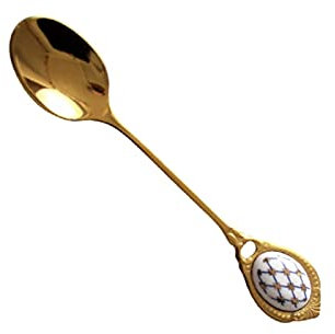 GLigeT Tablespoons Vintage gold-plated stainless steel coffee spoon stirring spoon dessert spoon afternoon tea small spoon Serving Spoon (Size : 6pack)