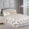 MOONLIGHT20015 Double Duvet Set Soft Printed Luxury Bedding Set Brushed Microfiber Duvet Cover with Pillowcases (Ochre Stripe 200x200 CM)