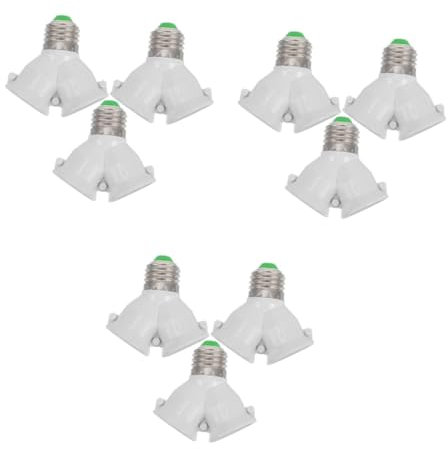 OSALADI 9 Stk Lampensockelkonverter 2 in 1 Lampensockel Splitter Für 1 Bis 2 Glühbirnen Verlängerung Der Lampenfassung E-lampensockel 2 in 1 Lampenkonverter E27 Beide Enden Adapter Weiß