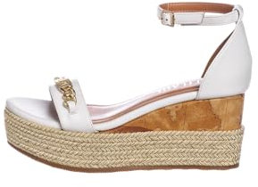 Alviero Martini 1A Classe Alviero Martini 0806 Sandalo in pelle liscia con dettaglio 1Classe e Geo e Corda Bianco 36 Bianco BIANCA 0900