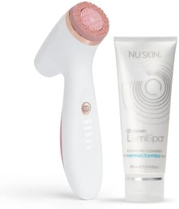 Nu-Skin Age LOC Lumi-Spa iO Rose Gold Cleansing Kit With Normal to combo Skin Cleanser