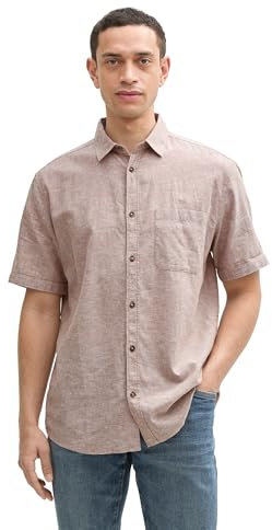 TOM TAILOR Regular Fit Kurzarmhemd mit Brusttasche, Bright Mint Structure, L