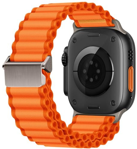 Correa Trail Nylon para Apple Watch Ultra 2 de 49 mm, Accesorio con Un Clic, Accesorio de Repuesto Apto para Apple Watch Ultra 2/Ultra/9/8/7/6/SE/5/4/3/2/1 49mm 45 mm 44mm 42mm