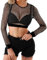 WILDPARTY Netzoberteil Damen 80er 90er Mesh Top Sexy, Casual Neon Netzshirt Mottoparty Kostüme Karneval Fasching Kleidung