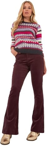 Joe Browns Damen Flared Leg Cord Trousers Hose, violett, 42