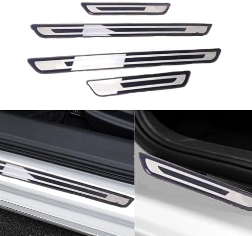 HMYOUXUAN Car Sill Protectors Strips for MG ZS MG4 MG5 ZS EV 2022 2023 Car Door Sill Protector, Welcome Pedal Protector Cover Car Accessories Decorative Strips, 4PCS