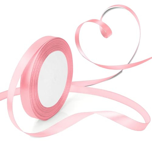 Geschenkband Breit 1cm Schleifenband Rot Satinband Rosa schleifen Rosa Geburtstagsstoffband Dekoband Haare Schleifenband Geburtstag,Hochzeit,Weihnachten Geschenkbänder