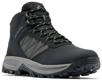 Columbia Mens Transverse Waterproof Hiking Boot, Black/Titanium Grey Steel, 10