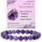 Bivei Amethyst - Gelassenheit Perlenarmband für Frauen 8mm Semi Precious Natural Stone Stretch elastischen Schmuck Yoga Geschenke