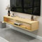 Meuble TV mural, support TV flottant avec tiroirs, couvercles rabattables, console multimédia murale, console TV flottante murale, meuble TV mural moderne pour salon, chambre à coucher (noye